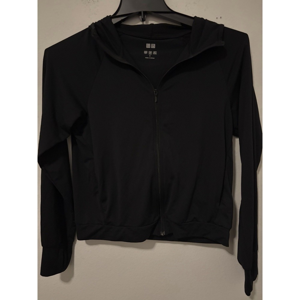UNIQLO WOMEN'S FULL ZIP HOODIE BLACK SIZE SMALL